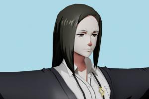 Kaya Irimi Tokyo-Ghoul, female, woman, people, human, xna, characters, rigged